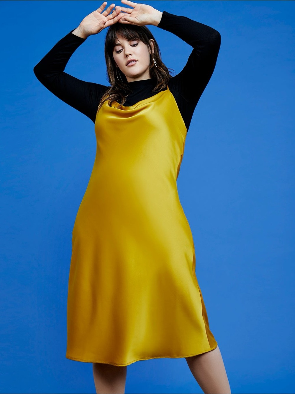 R29 X Eloquii Gigi Cowl Neck Slip Dress